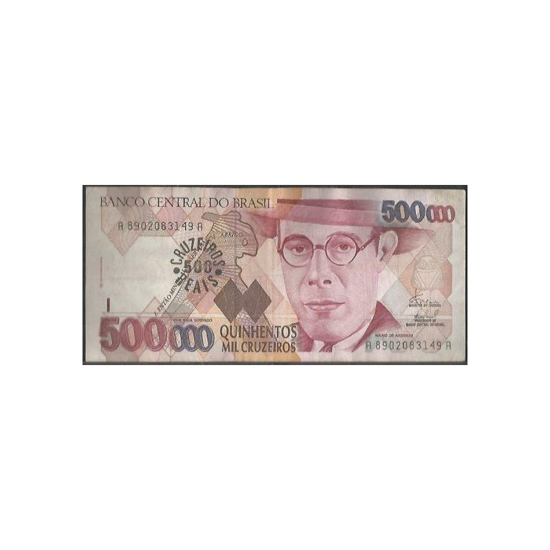 Brasil, 500 Cruzeiros Reais ND1993 Firma 32 P239a