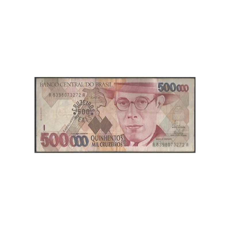 Brasil, 500 Cruzeiros Reais ND1993 Firma 32 P239a