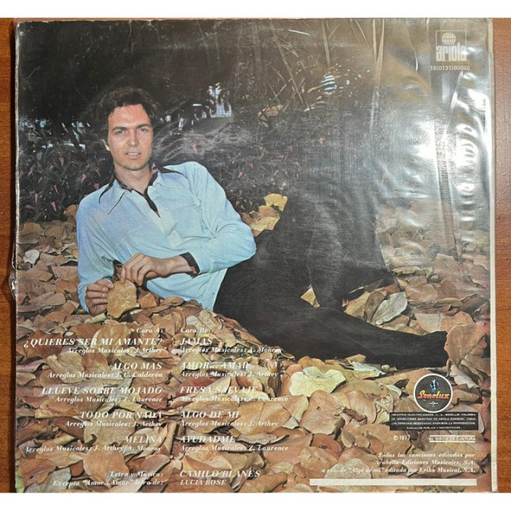 Camilo Sesto- Los Superexitos De Camilo Sesto - Colombia 1977 reverso