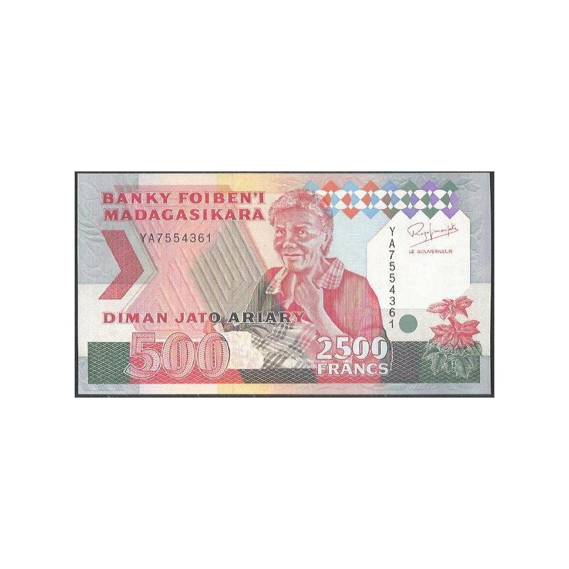 Madagascar, 2.500 Francs ND1993 P72Aa