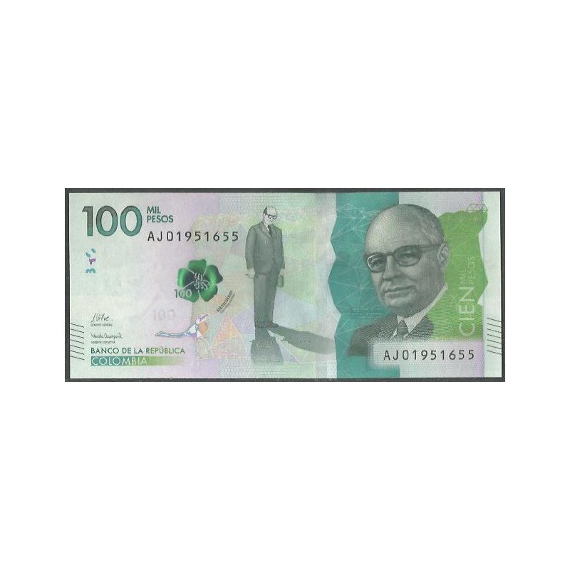 Billete de 100.000 Pesos 25 Oct 2022 Serie AJ BGWNF100-9