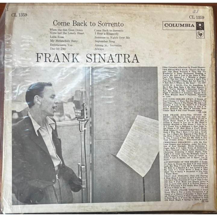 Frank Sinatra - Come Back To Sorrento USA 1959 reverso