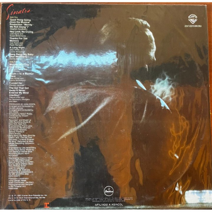 Frank Sinatra - She Shot Me Down - Colombia 1981 reverso