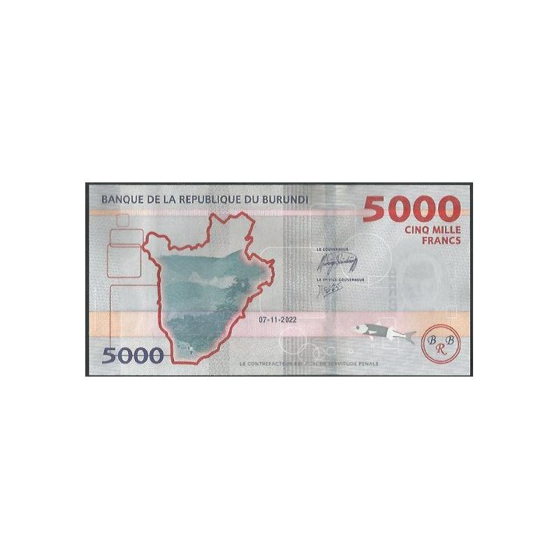 Burundi, 5.000 Francs 7 Nov 2022 P58