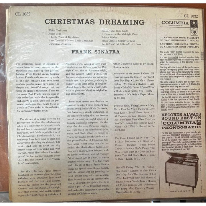 Frank Sinatra - Christmas Dreaming - USA reverso