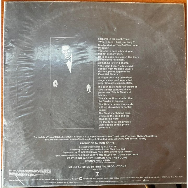 Frank Sinatra - The Main Event- Colombia 1974 reverso