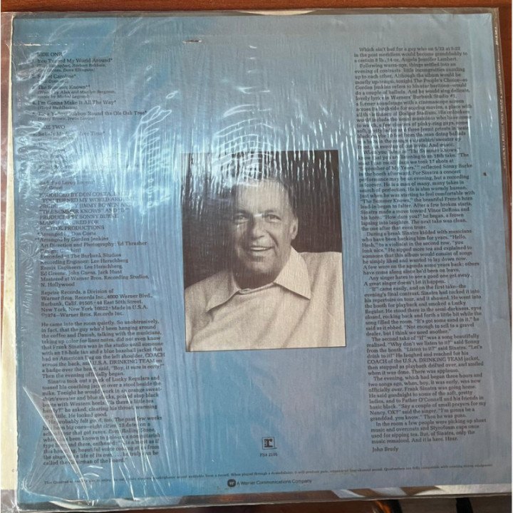 Frank Sinatra - Some Nice Things I've Missed - USA 1974 reverso