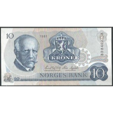 Noruega, 10 Kroner 1981 P36c