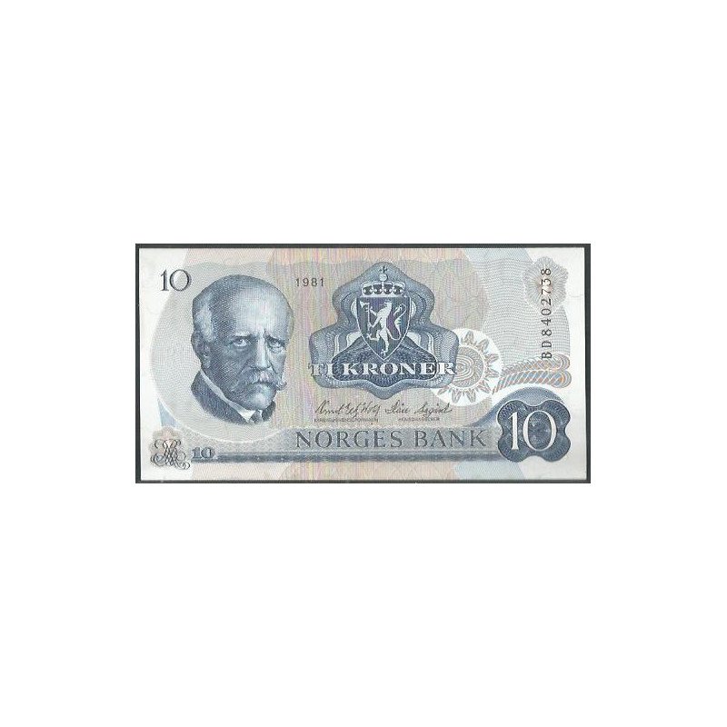 Noruega, 10 Kroner 1981 P36c