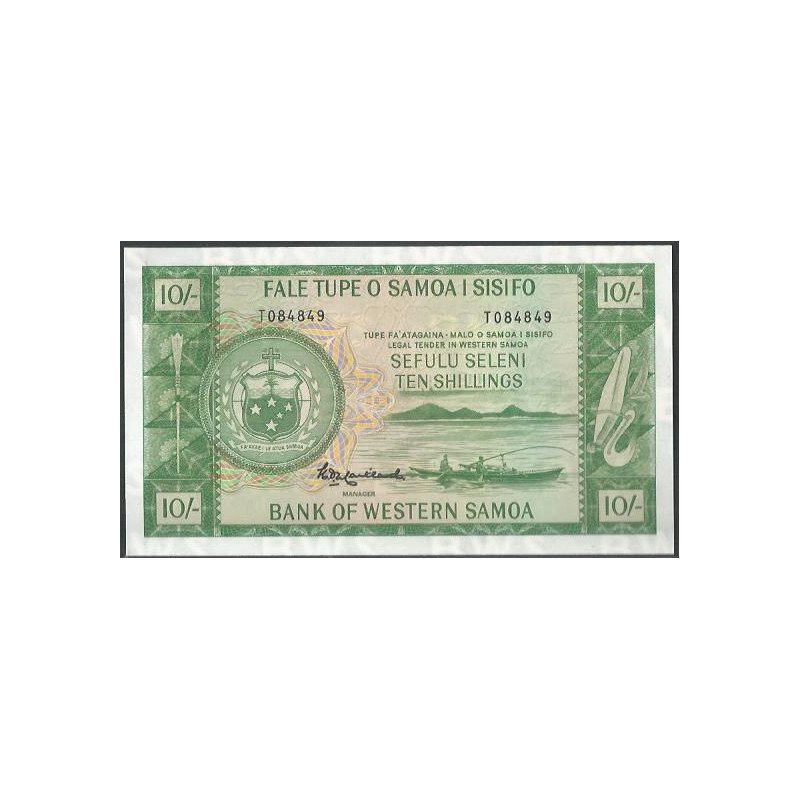 Samoa Occidental, 10 Shillings ND2020 P13CS