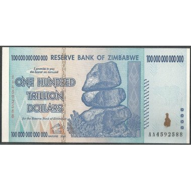 Zimbabwe, 100.000.000.000.000 Dollars 2008 P91