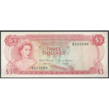 Bahamas, 3 Dollars L1968 P28a