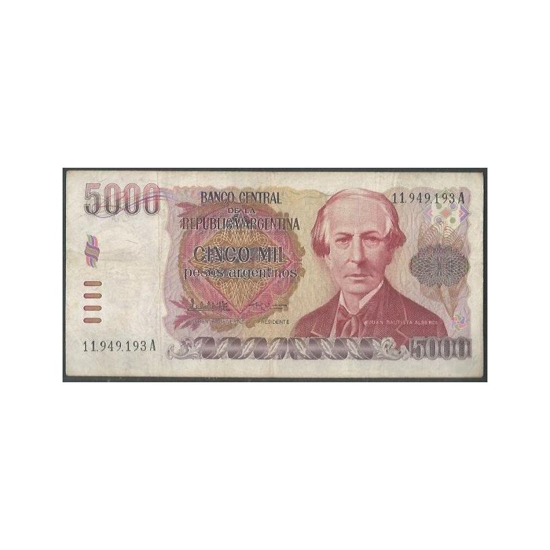 Argentina, 5.000 Pesos Argentinos ND1984-5 Serie A P318a
