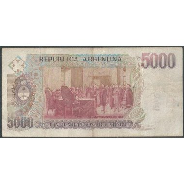 Argentina, 5.000 Pesos Argentinos ND1984-5 Serie A P318a