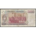 Argentina, 5.000 Pesos Argentinos ND1984-5 Serie A P318a