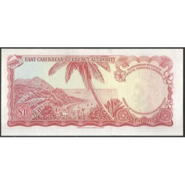 Estados del Caribe Oriental, 1 Dollar ND1965 Firma 9 P13f