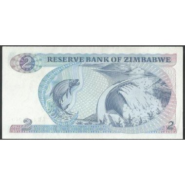 Zimbabwe, 2 Dollars 1983 P1b