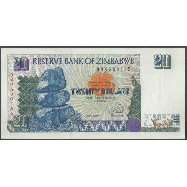 Zimbabwe, 20 Dollars 1997 P7a