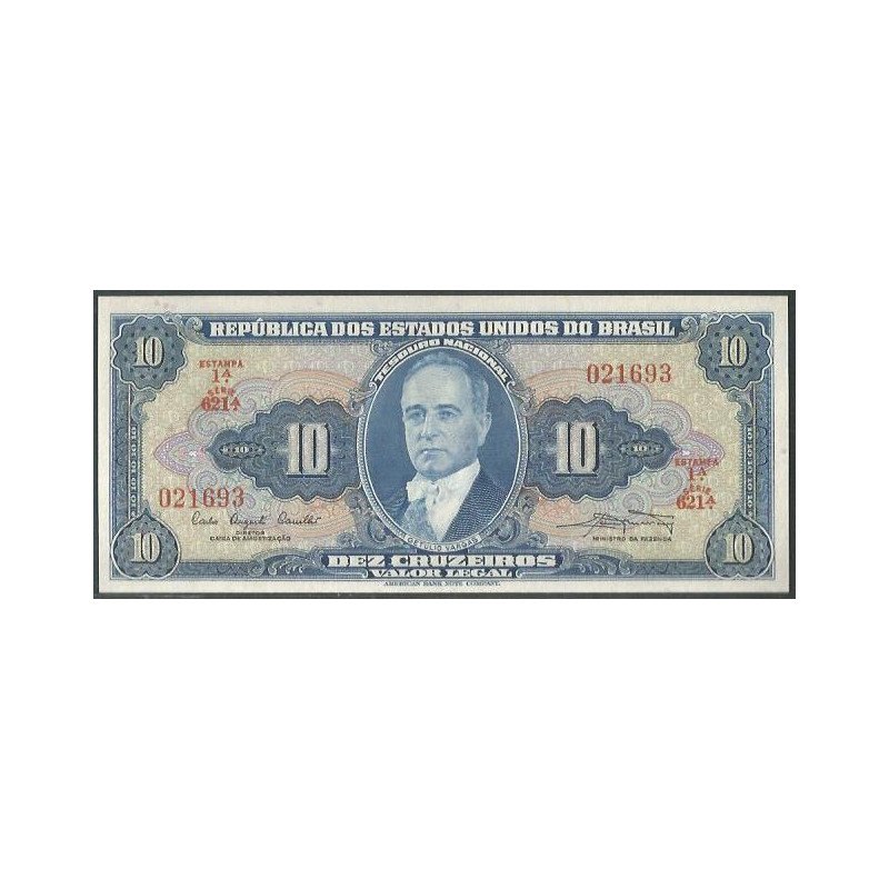 Brasil, 10 Cruzeiros ND1961-3 Firma 9 P167a