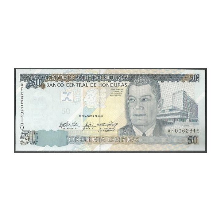 Honduras 50 Lempiras 26 Ago 2004 P92