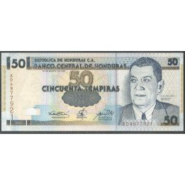 Honduras 50 Lempiras 30 Ago 2001 P88a