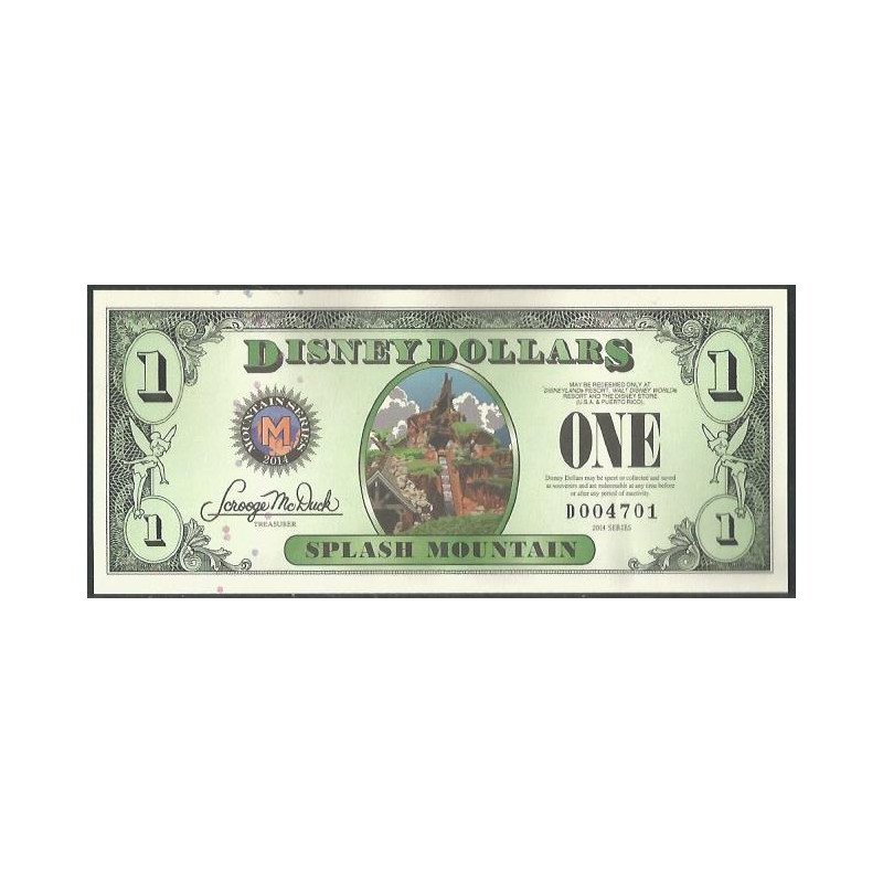 Disney, 1 Dollar 2014 Splash Mountain