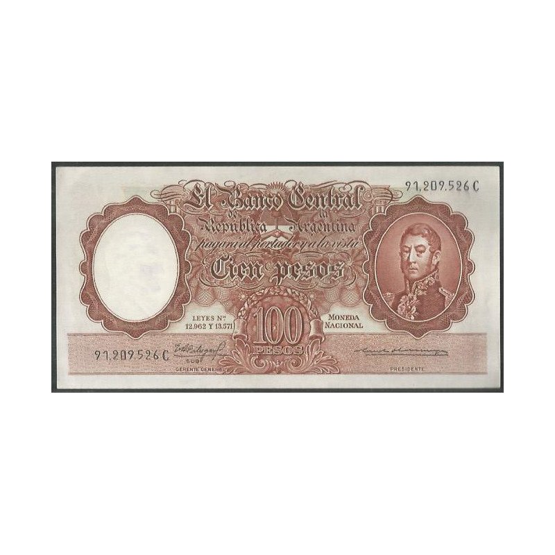 Argentina, 100 Pesos ND1957-67 Serie C P272c