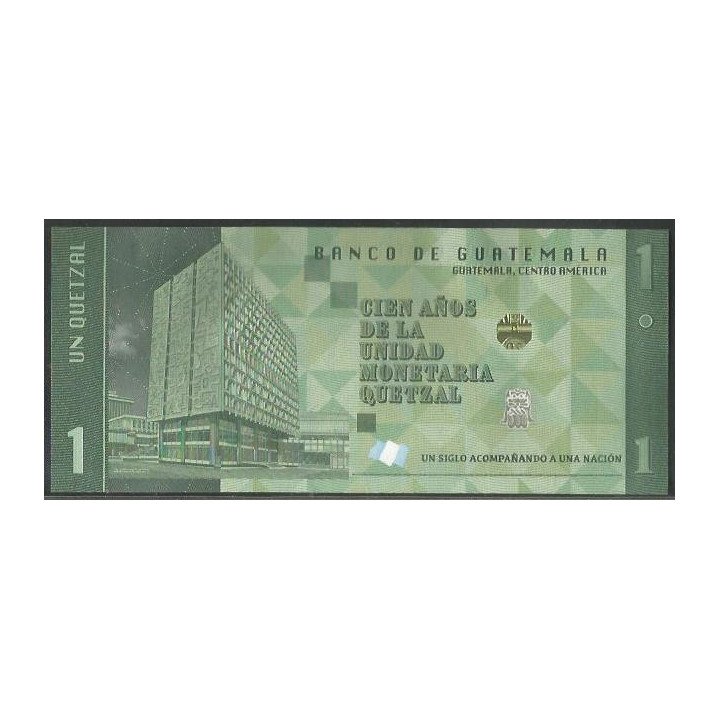 Guatemala 1 Quetzal 15 Nov 2023 P129 reverso