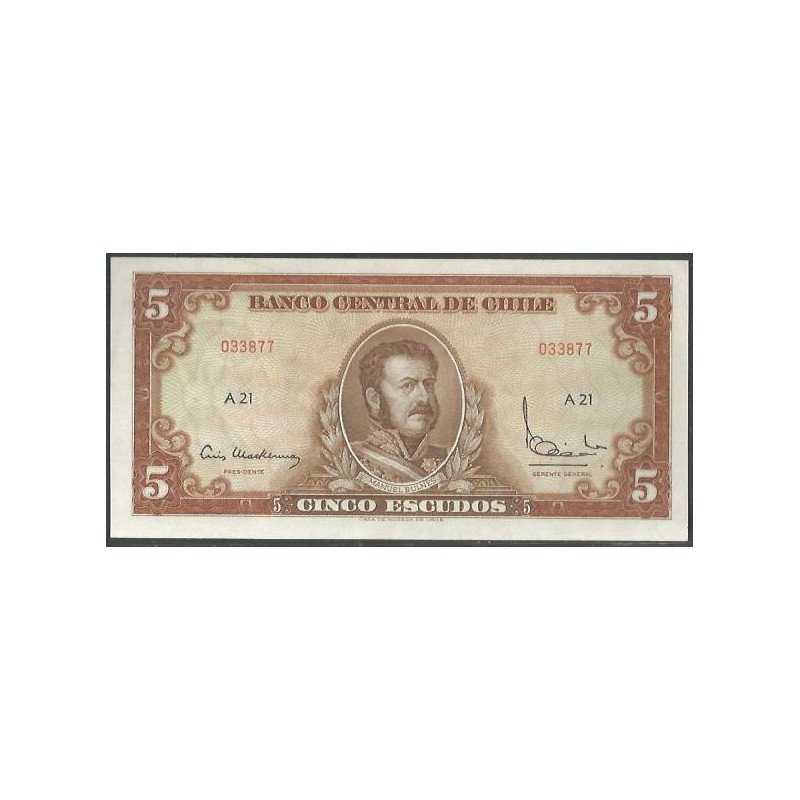 Chile, 5 Escudos ND Serie A P137a