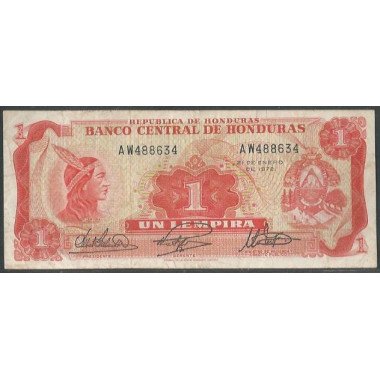 Honduras, 1 Lempira 21 Ene 1972 P55b