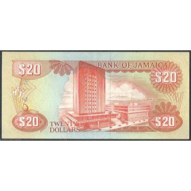 Jamaica, 20 Dollars 1 Sep 1989 P72c