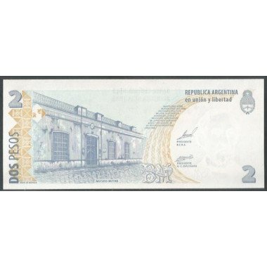 Argentina, 2 Pesos ND2002 Serie D P352