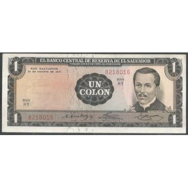 El Salvador, 1 Colon 31 Ago...