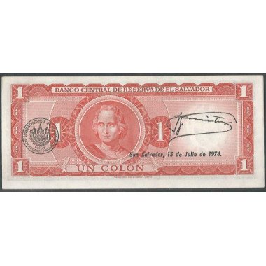 El Salvador, 1 Colon 31 Ago 1971 P115a