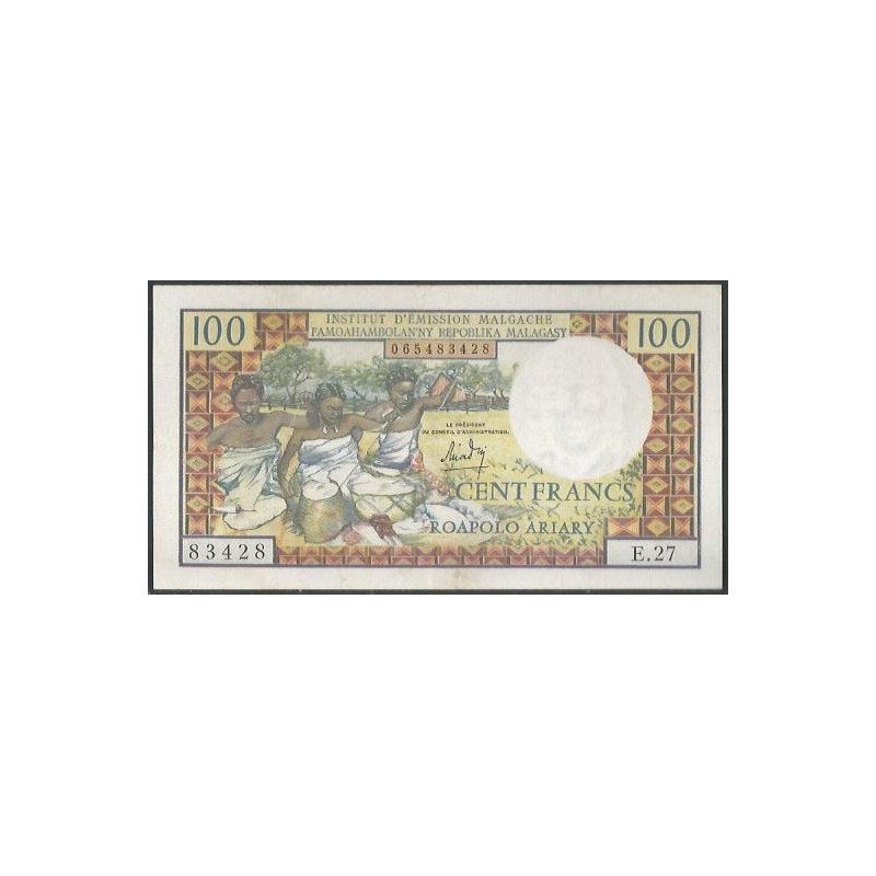 Madagascar, 100 Francs ND1966 P57a