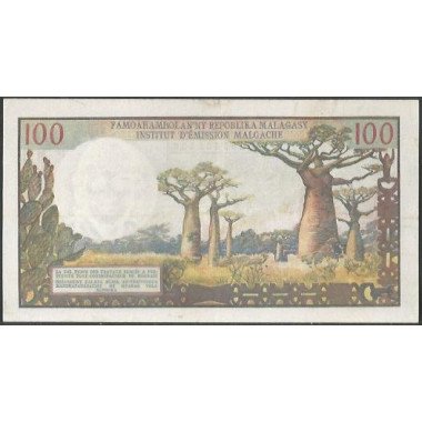 Madagascar, 100 Francs ND1966 P57a