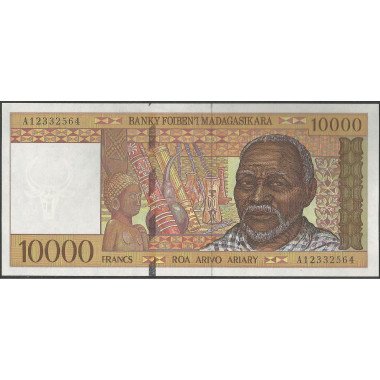 Madagascar, 10.000 Francs ND1995 Firma 4 P79a