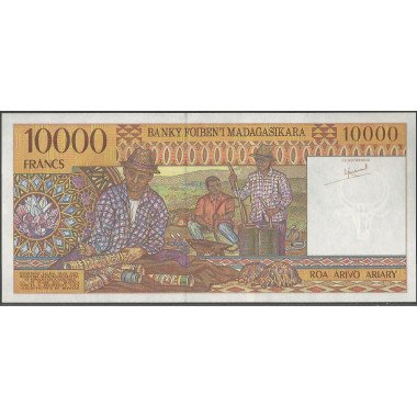 Madagascar, 10.000 Francs ND1995 Firma 4 P79a