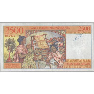 Madagascar, 2.500 Francs ND1998 P81
