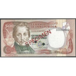 Billete de 500 Pesos 20 Jul 1984 "Specimen" BGW394s