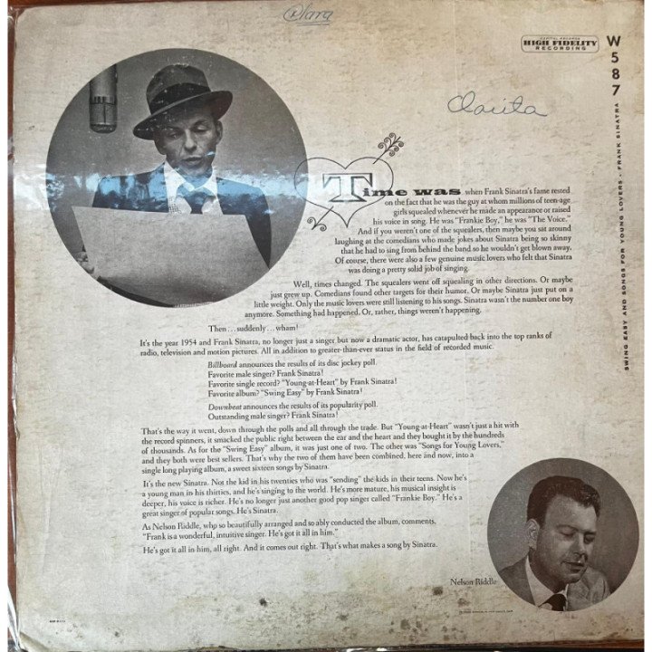 Frank Sinatra - Swinging Easy USA 1954 reverso