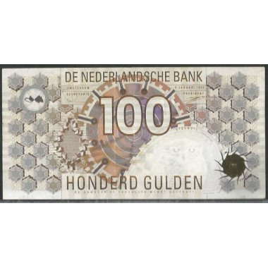 Holanda, 100 Gulden 9 Ene 1992 P101