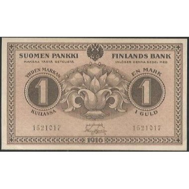 Finlandia, 1 Markka 1916 P19