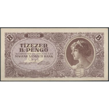 Hungria, 10.000 B-Pengo 3 Jun 1946 P132