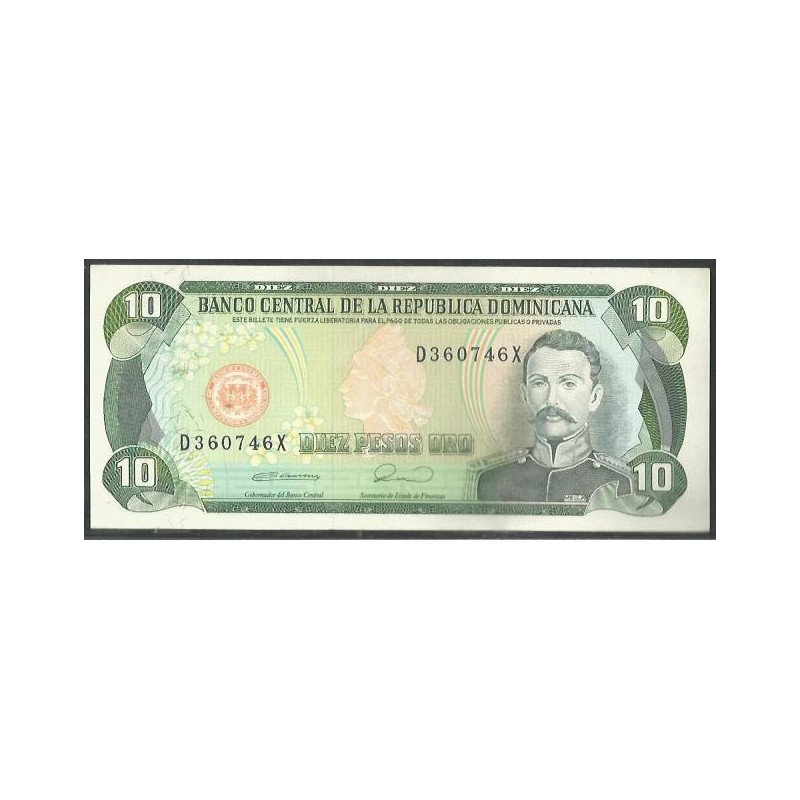 Rep. Dominicana, 10 Pesos 1990 P132