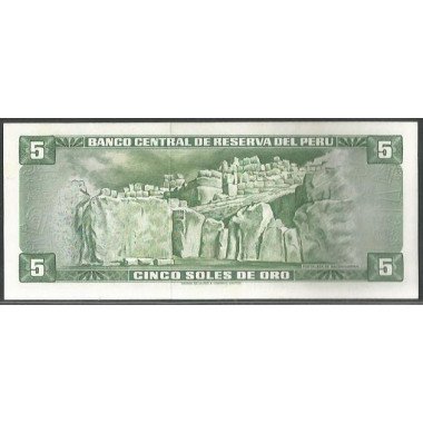 Peru, 5 Soles 15 Ago 1974 P99c