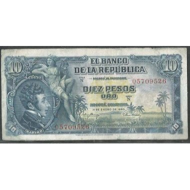 Billete de 10 Pesos 1 ene 1953 BGW173