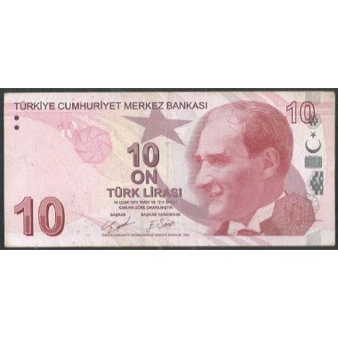 Turkya, 10 Liras ND2009 P223d