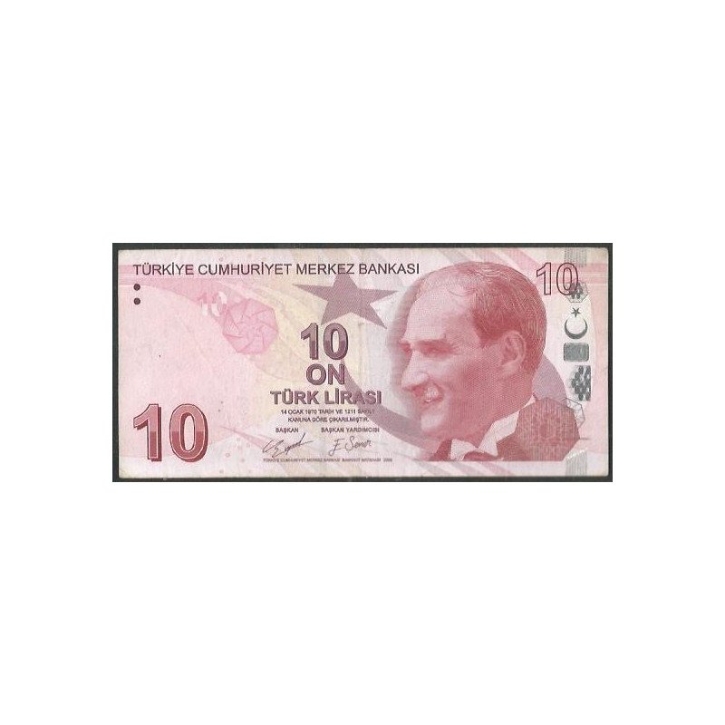 Turkya, 10 Liras ND2009 P223d
