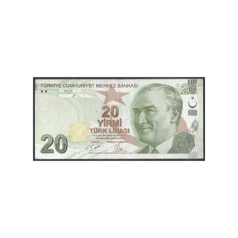 Turkya, 20 Liras ND2009 P224d